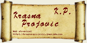 Krasna Projović vizit kartica